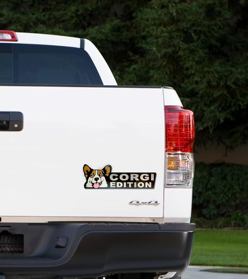 Queenik Dog Edition 3D Car Badge, Laser Cutting Metal Emblem, Cute Dogs Decals (Corgi) - Image 5